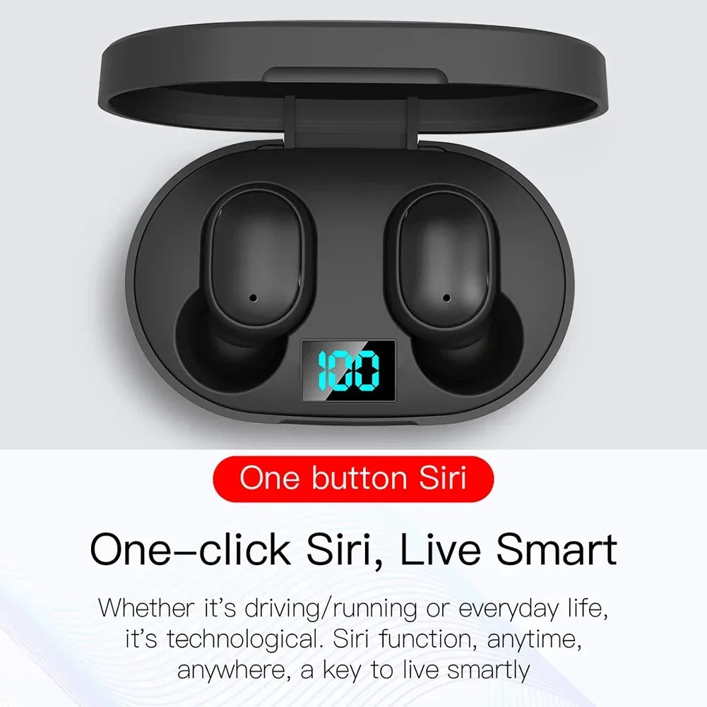 E6S Noise Cancelling Earbuds LED Charging Case
