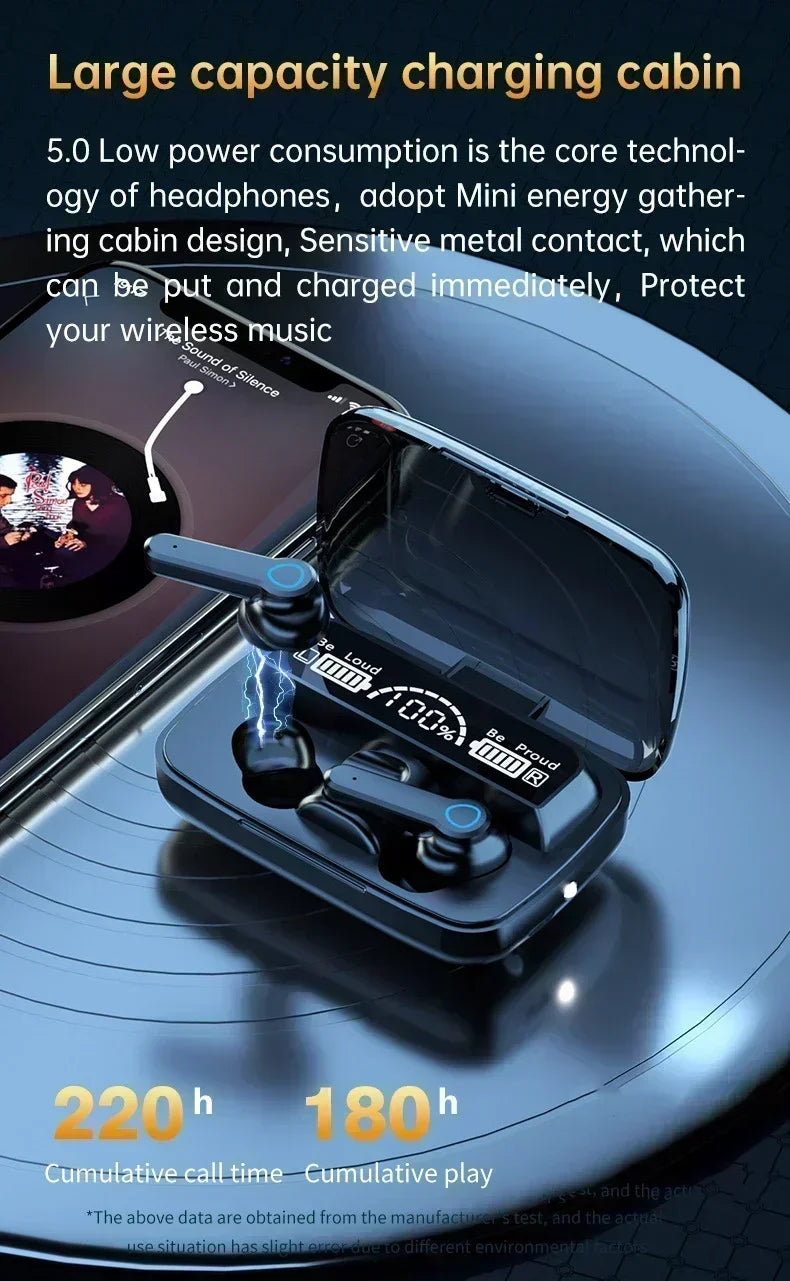 Touch Control TWS Earbuds LED Display Waterproof