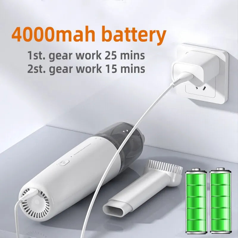Rechargeable Handheld Car Vacuum – 6000Pa