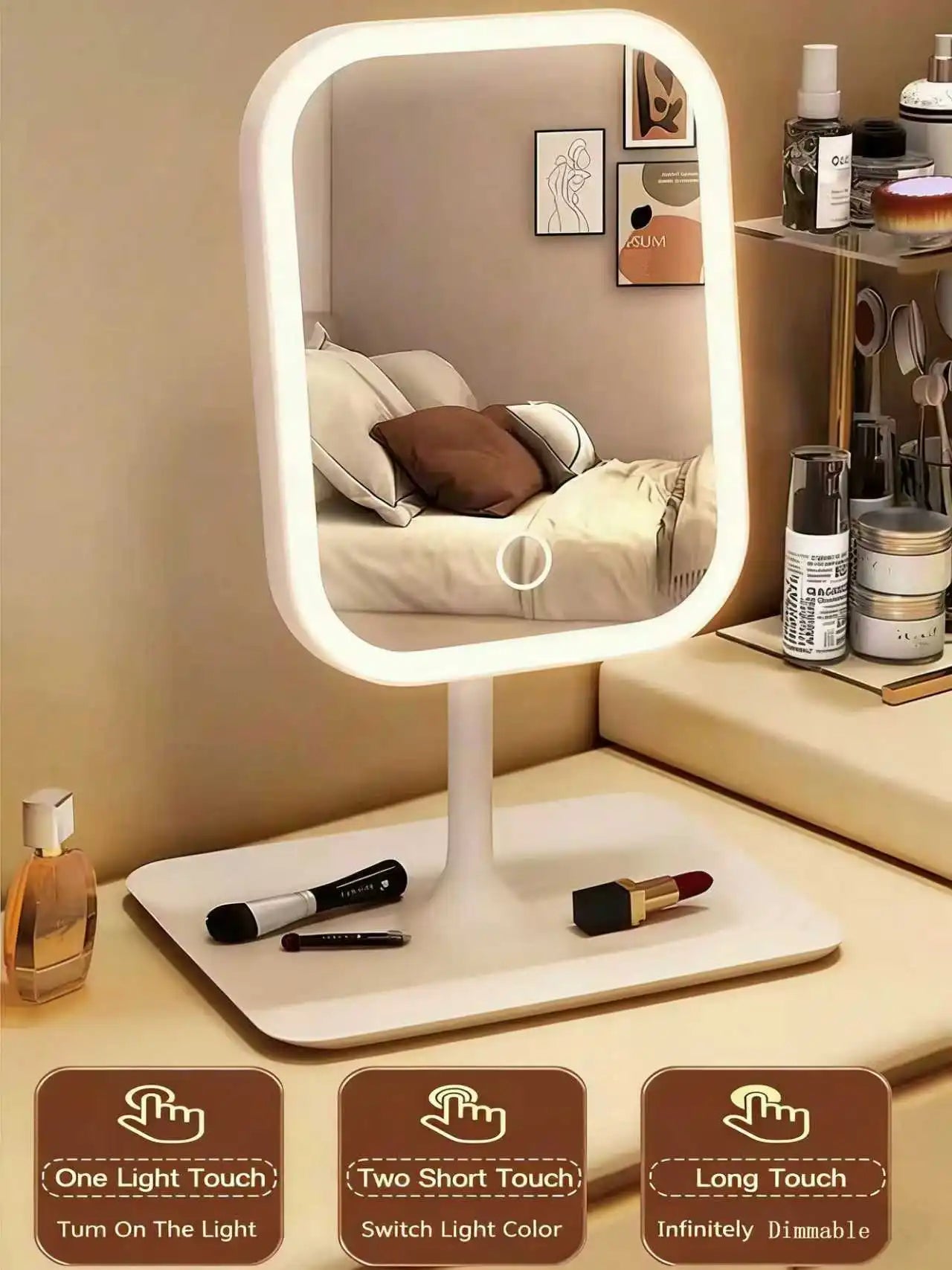 LED Vanity Mirror with 10X Magnification
