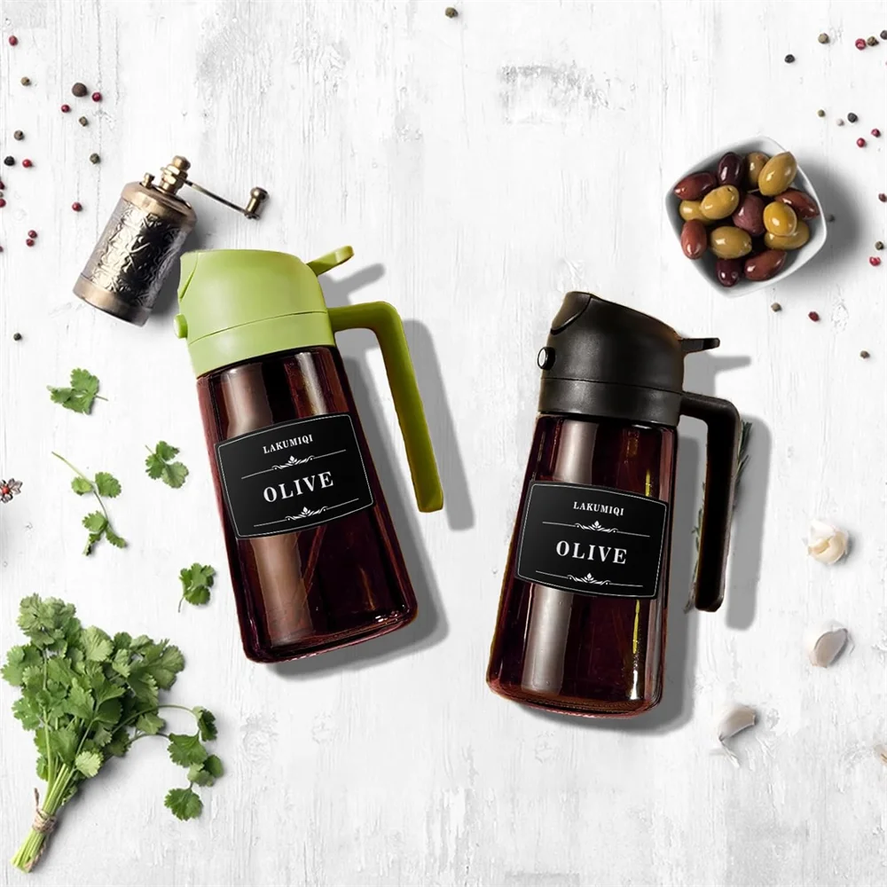 2-in-1 Glass Olive Oil Dispenser & Sprayer