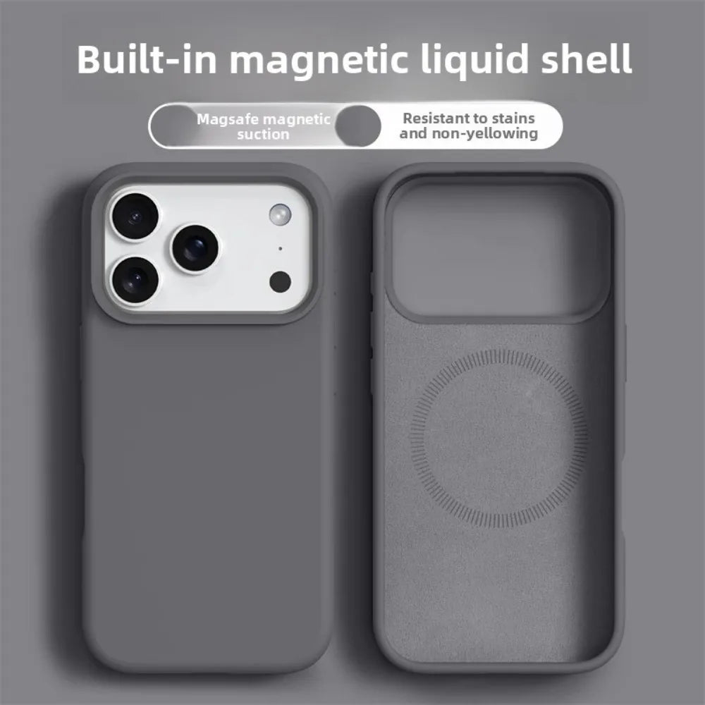 Magnetic Silicone Case – iPhone 16–17