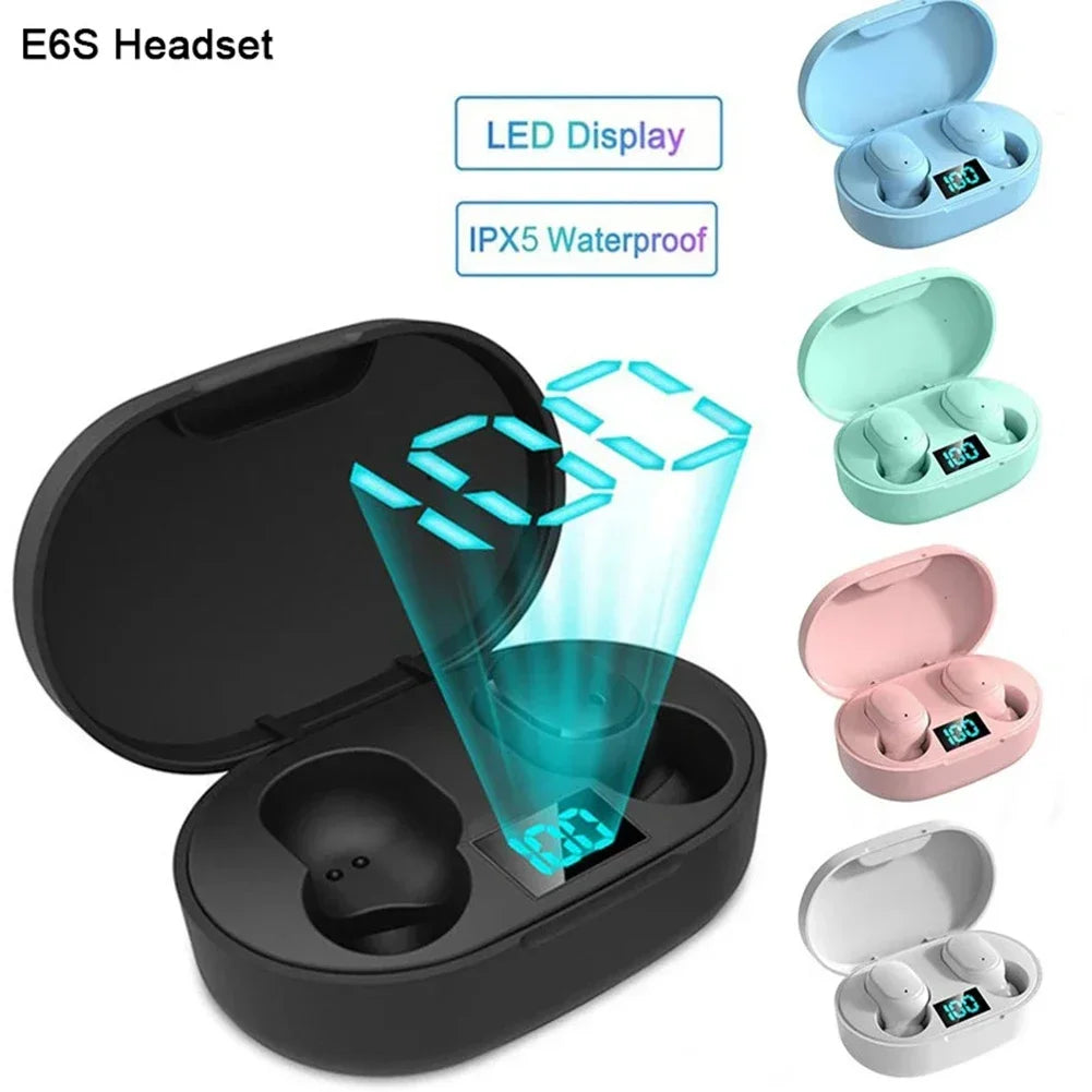 E6S Noise Cancelling Earbuds LED Charging Case
