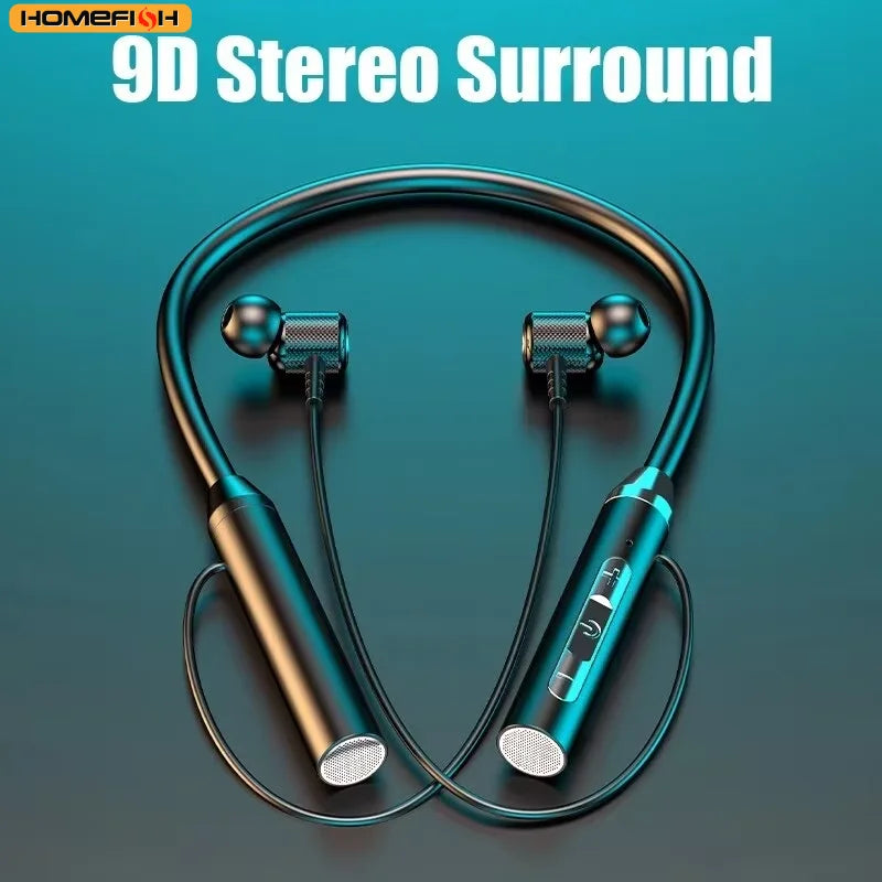 9D Magnetic Neckband TWS Earbuds with Mic