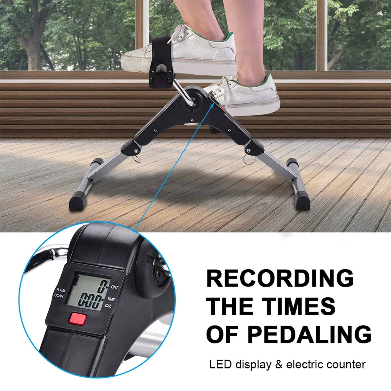 Folding Indoor Cycling Pedal Trainer