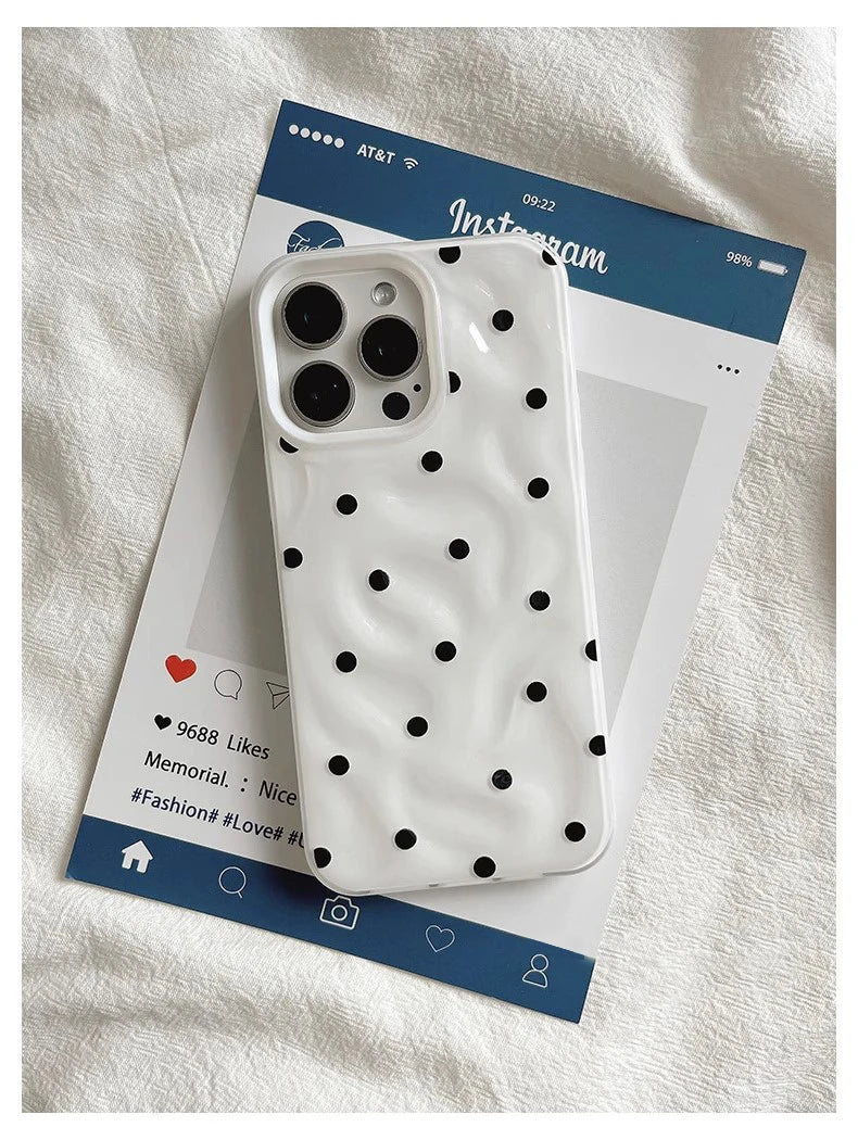 Love Polka Dot Silicone Case – Multi iPhone
