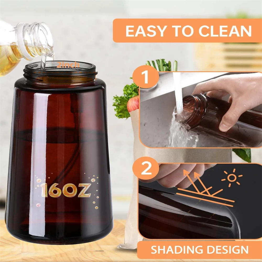 2-in-1 Glass Olive Oil Dispenser & Sprayer