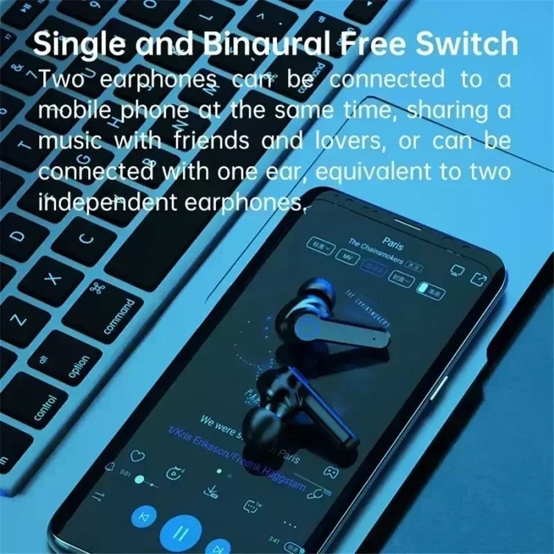 Touch Control TWS Earbuds LED Display Waterproof
