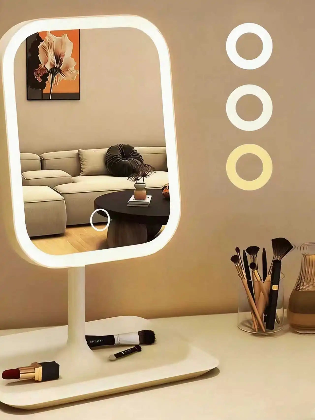 LED Vanity Mirror with 10X Magnification