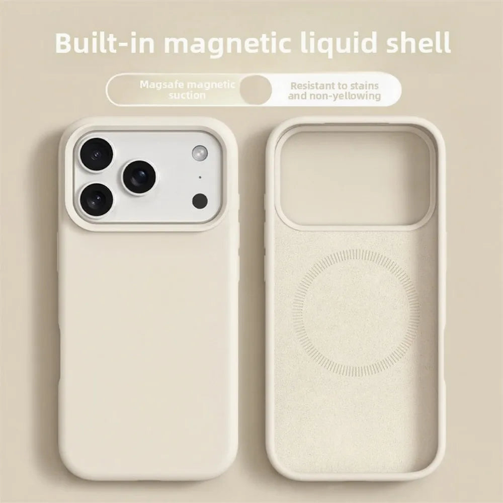 Magnetic Silicone Case – iPhone 16–17
