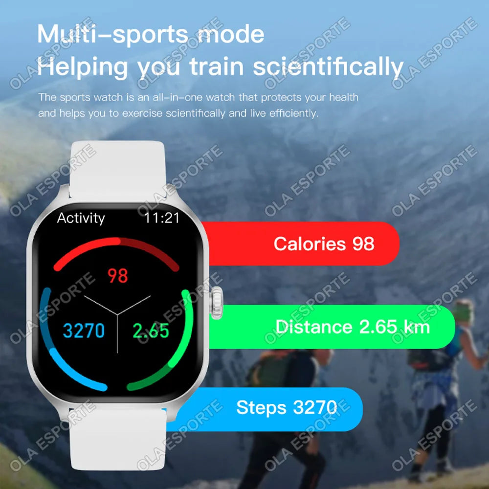 Smart Watch 2.01" HD – Bluetooth Call & Sports