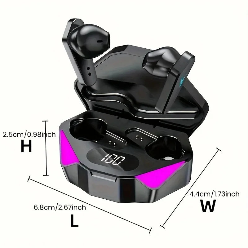 X15 Gaming TWS Earbuds Noise Cancelling LED