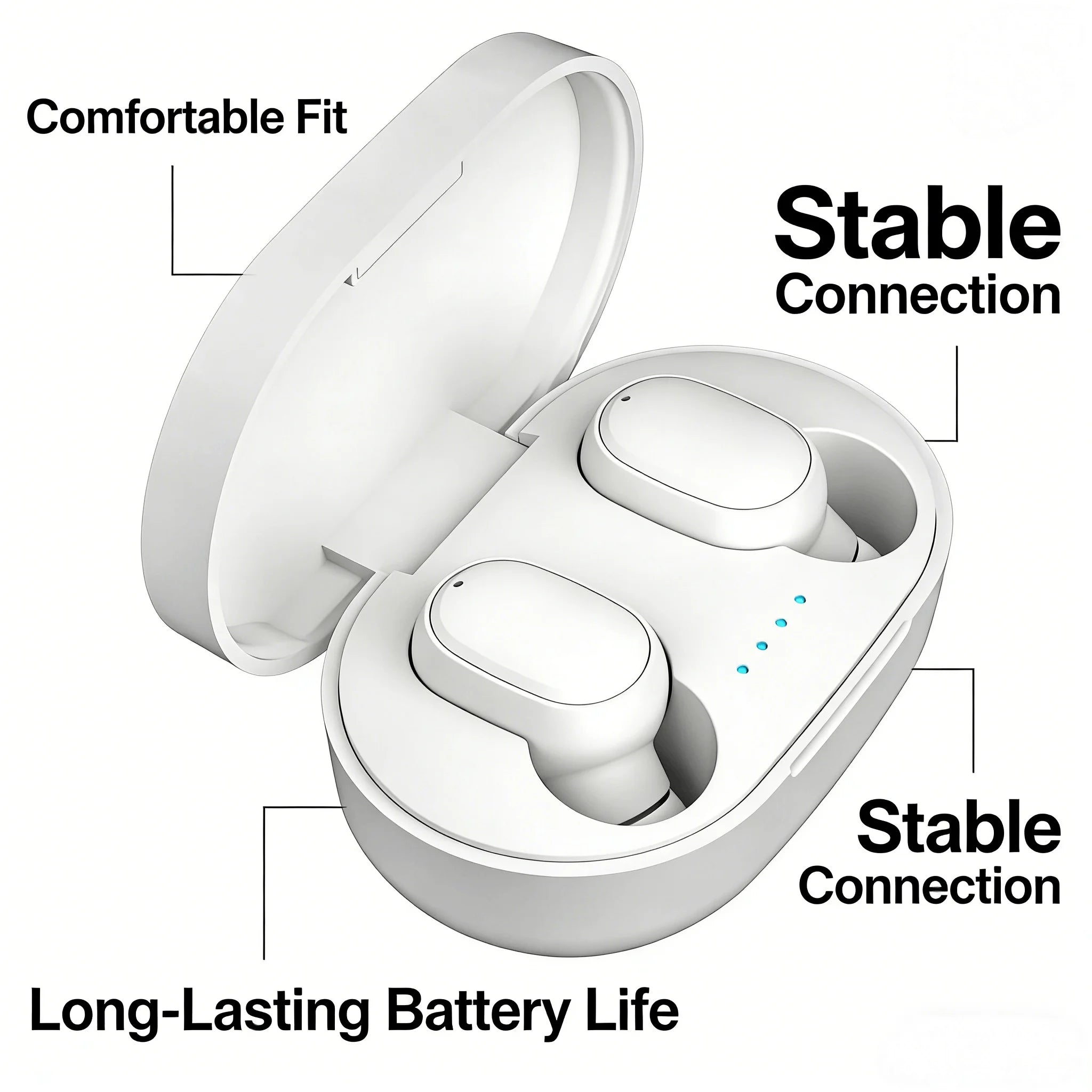 Mini In-Ear Wireless Earbuds HD Sound