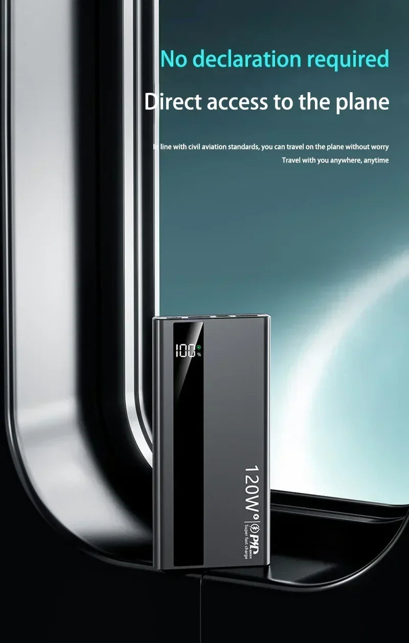 Power Bank 500000mAh 120W Fast Charging