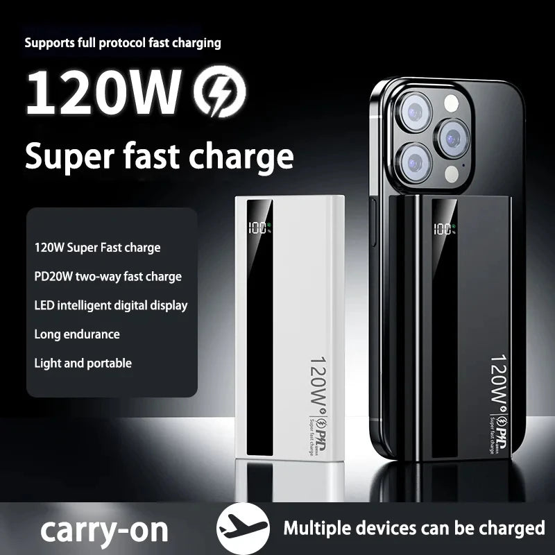 Power Bank 500000mAh 120W Fast Charging
