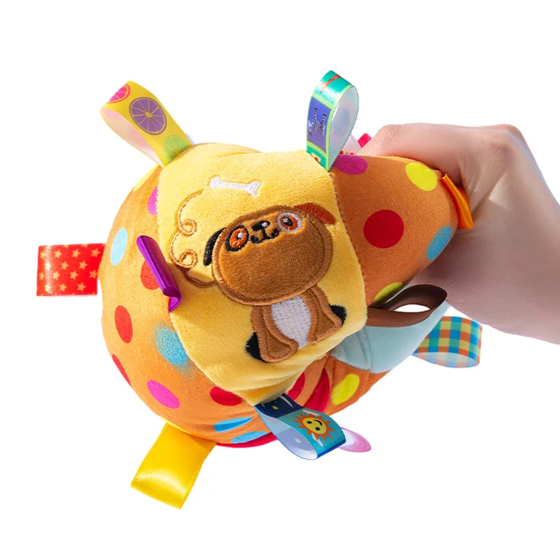 Interactive Plush Ball Dog Toy with Bells