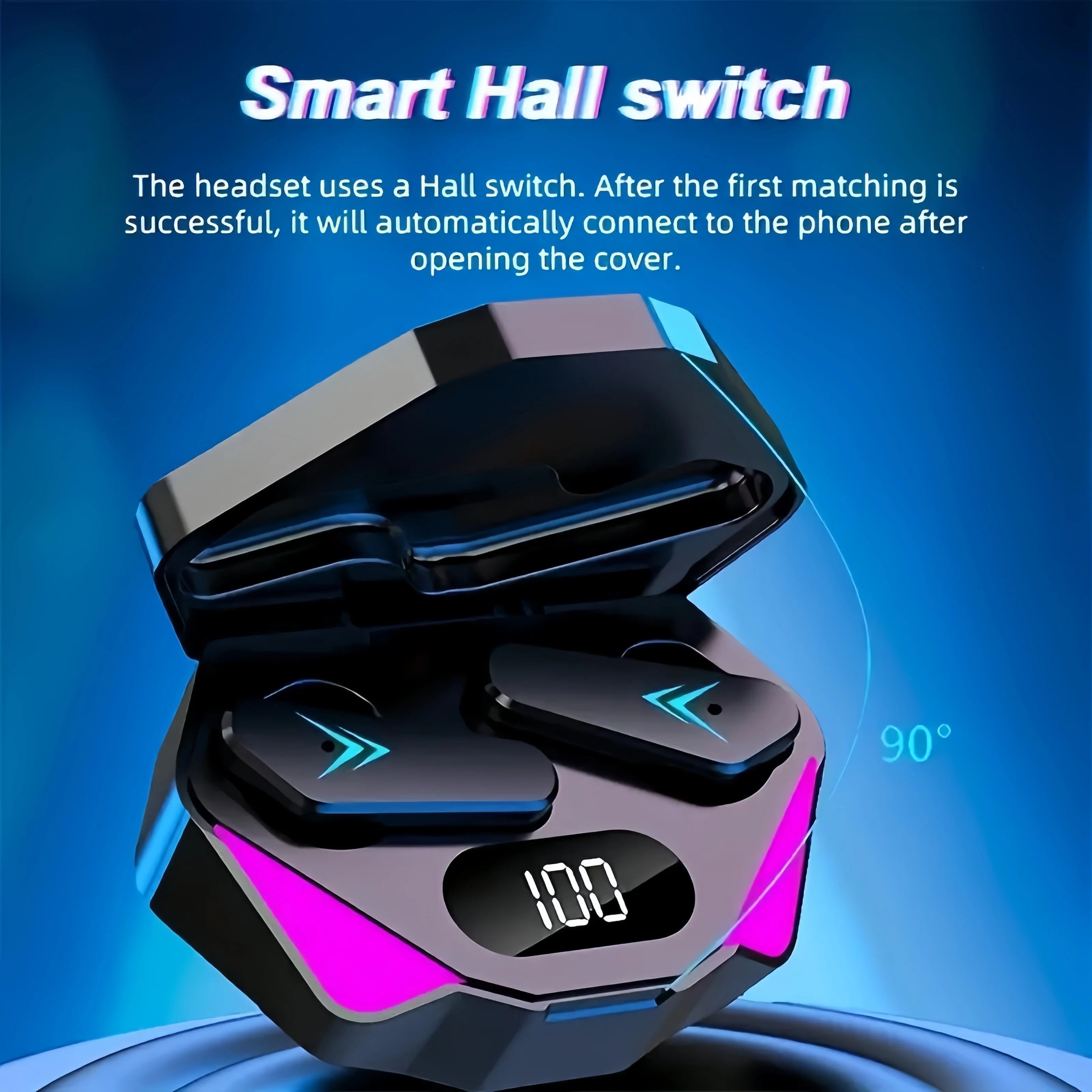 X15 Gaming TWS Earbuds Noise Cancelling LED
