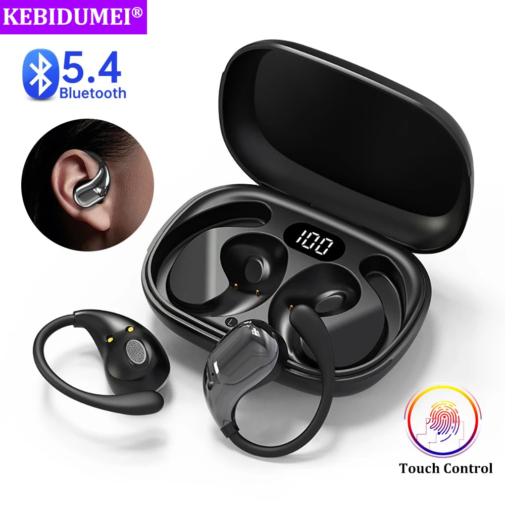 BT5.4 Ear Hook HiFi Waterproof Touch Earbuds