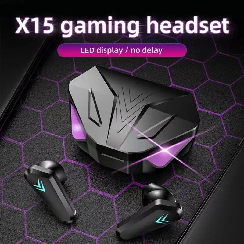 X15 Gaming TWS Earbuds Noise Cancelling LED
