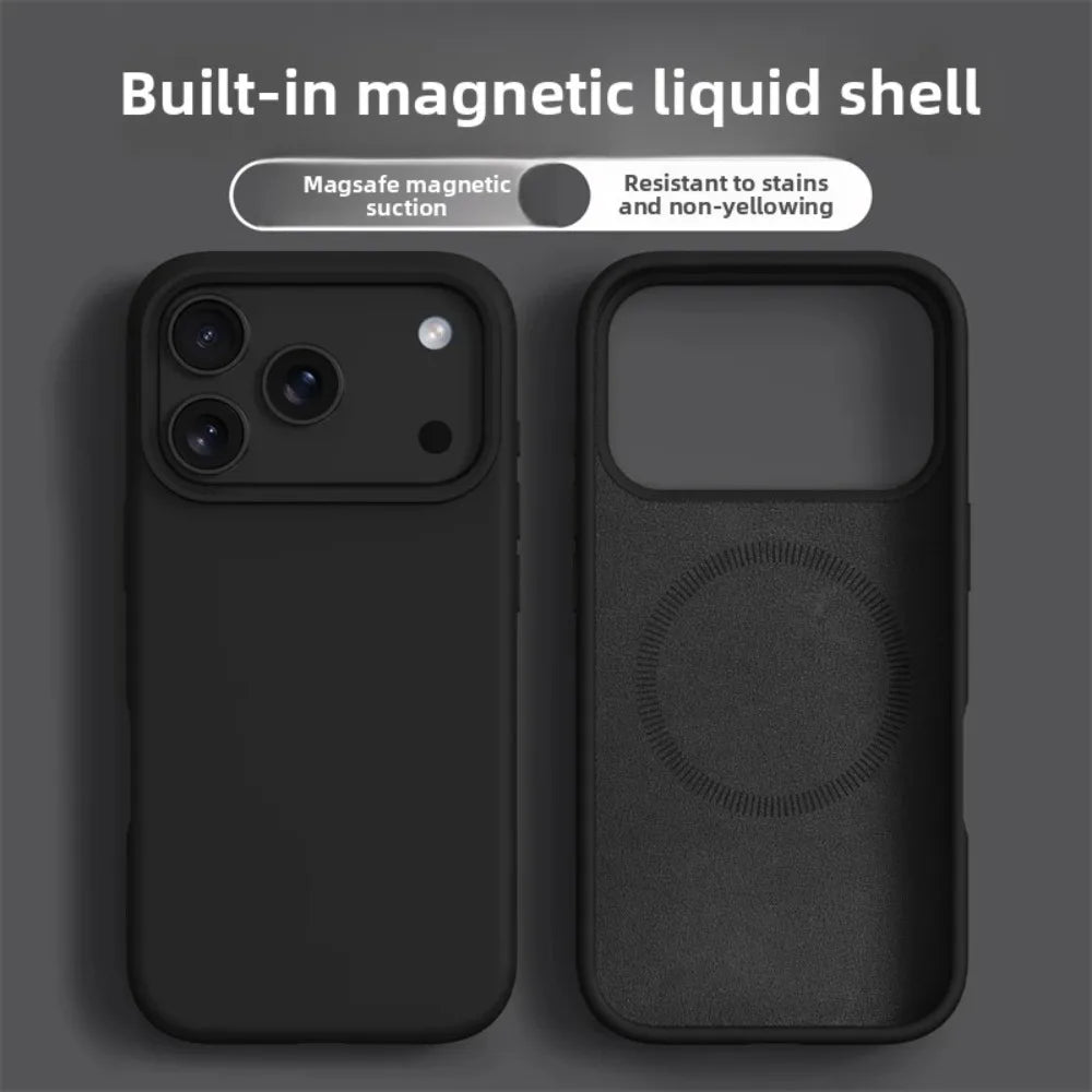 Magnetic Silicone Case – iPhone 16–17
