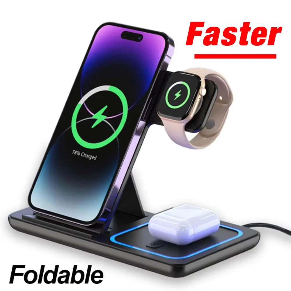 3-in-1 Foldable Wireless Charging Station