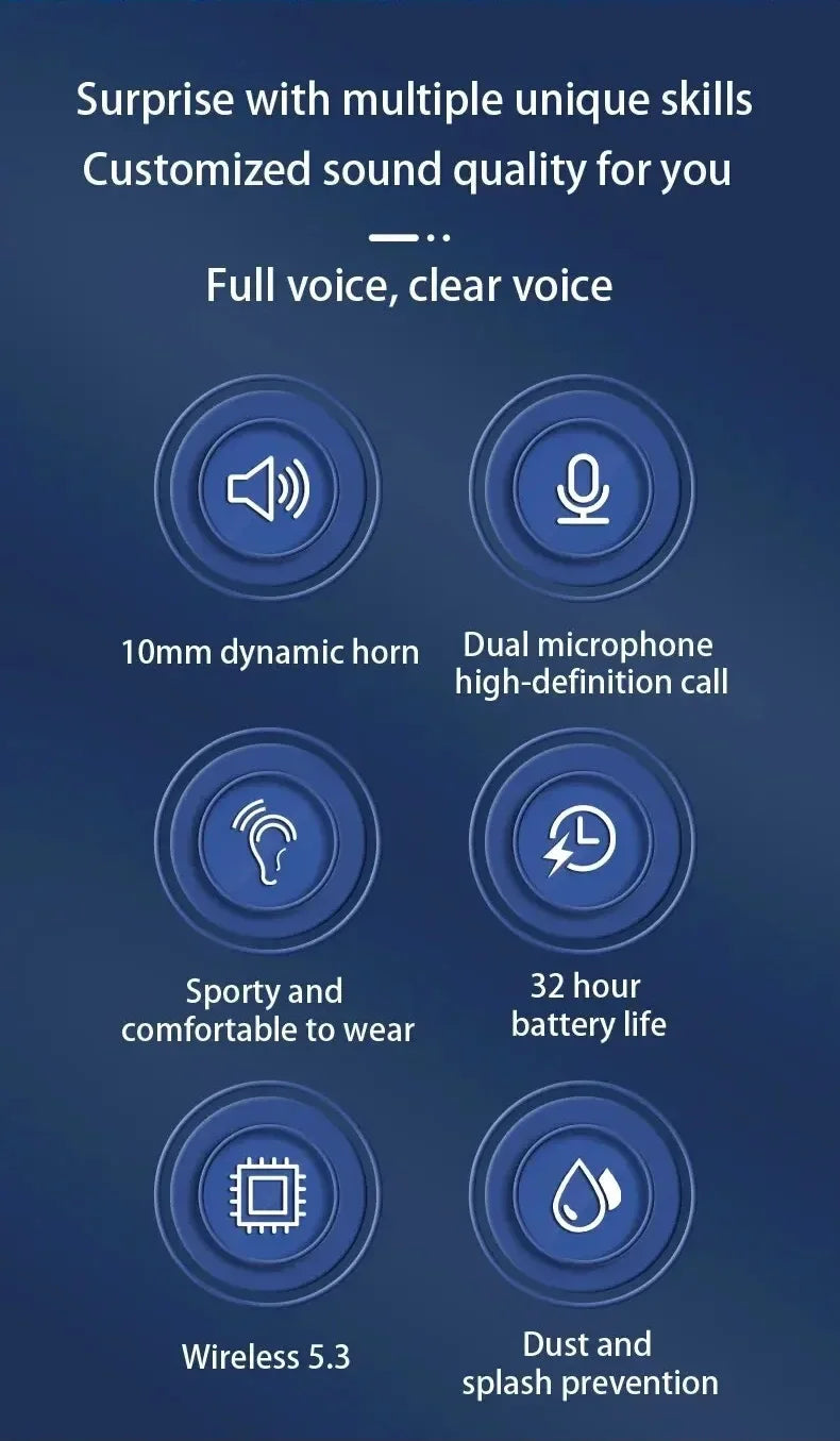 HiFi Stereo Waterproof Ear Hook TWS Earbuds