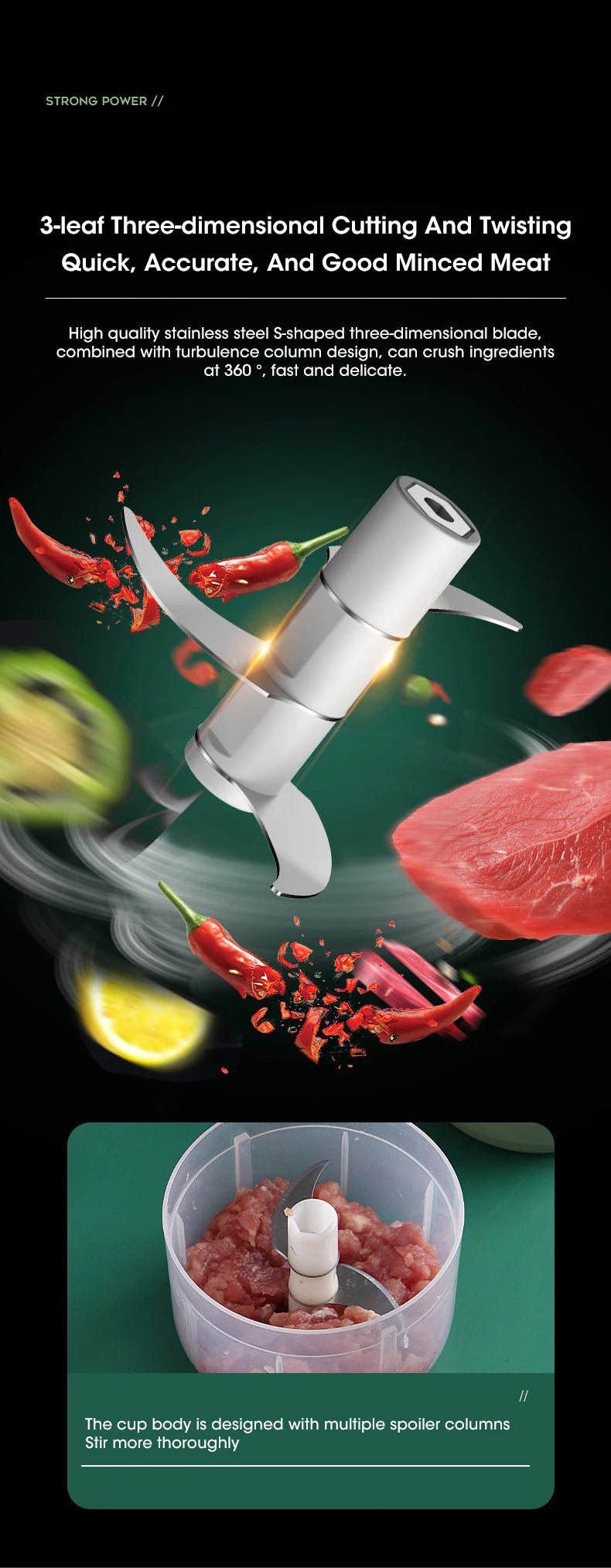 Multifunctional USB Electric Food Chopper