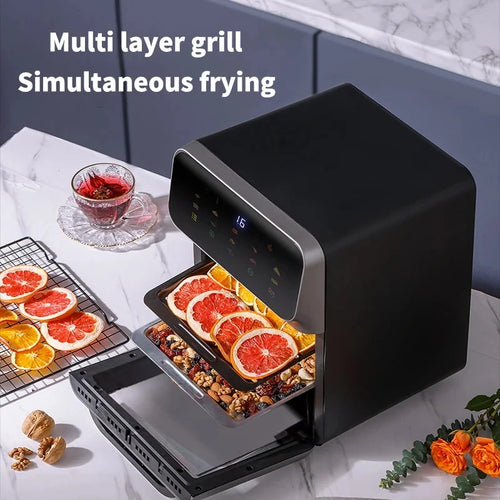 10L Large Capacity Electric Air Fryer with 360° Convection Baking
