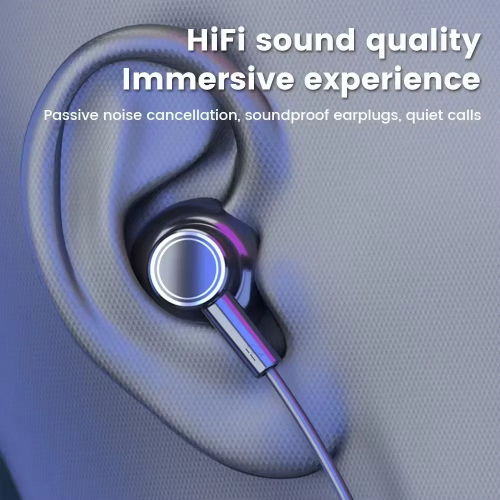 BT5.3 Neckband Earphones LED Display Waterproof