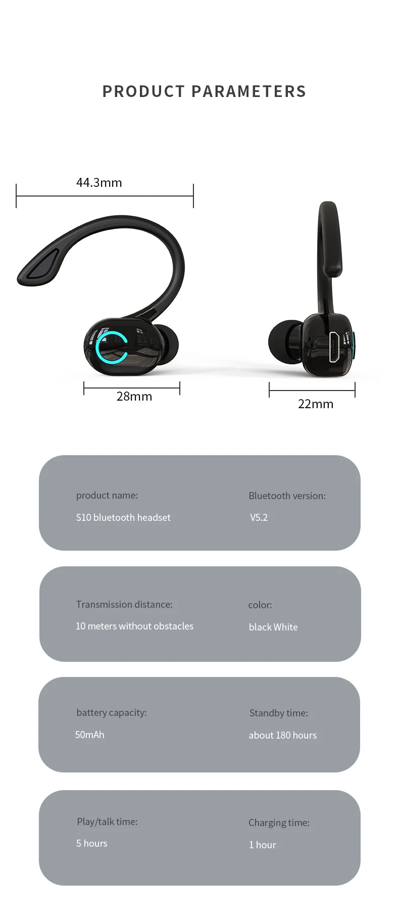 HiFi Bass Waterproof Noise Cancelling Earbuds