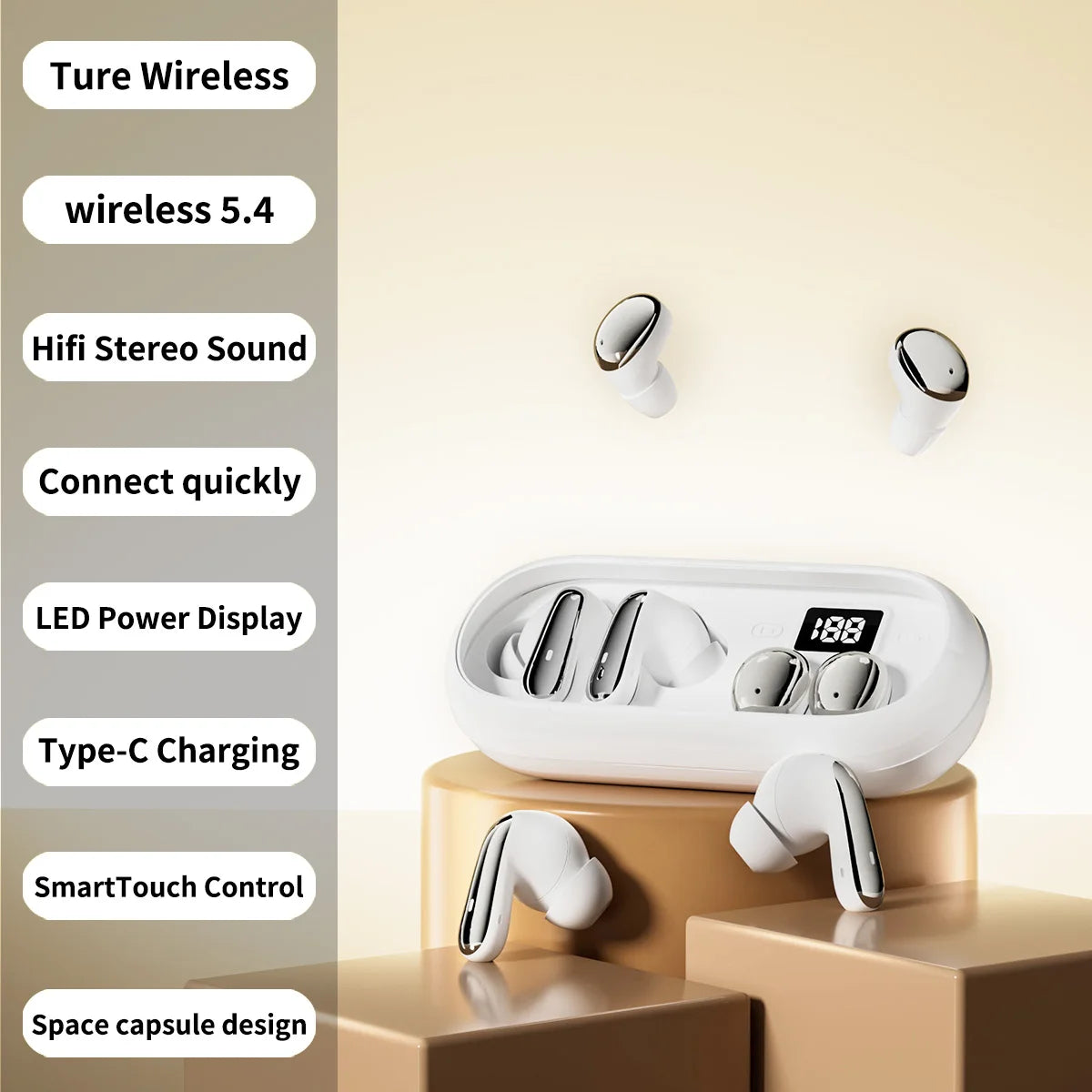 Mini Sleep & Sport Earbuds 30H Playtime (2-Pack)