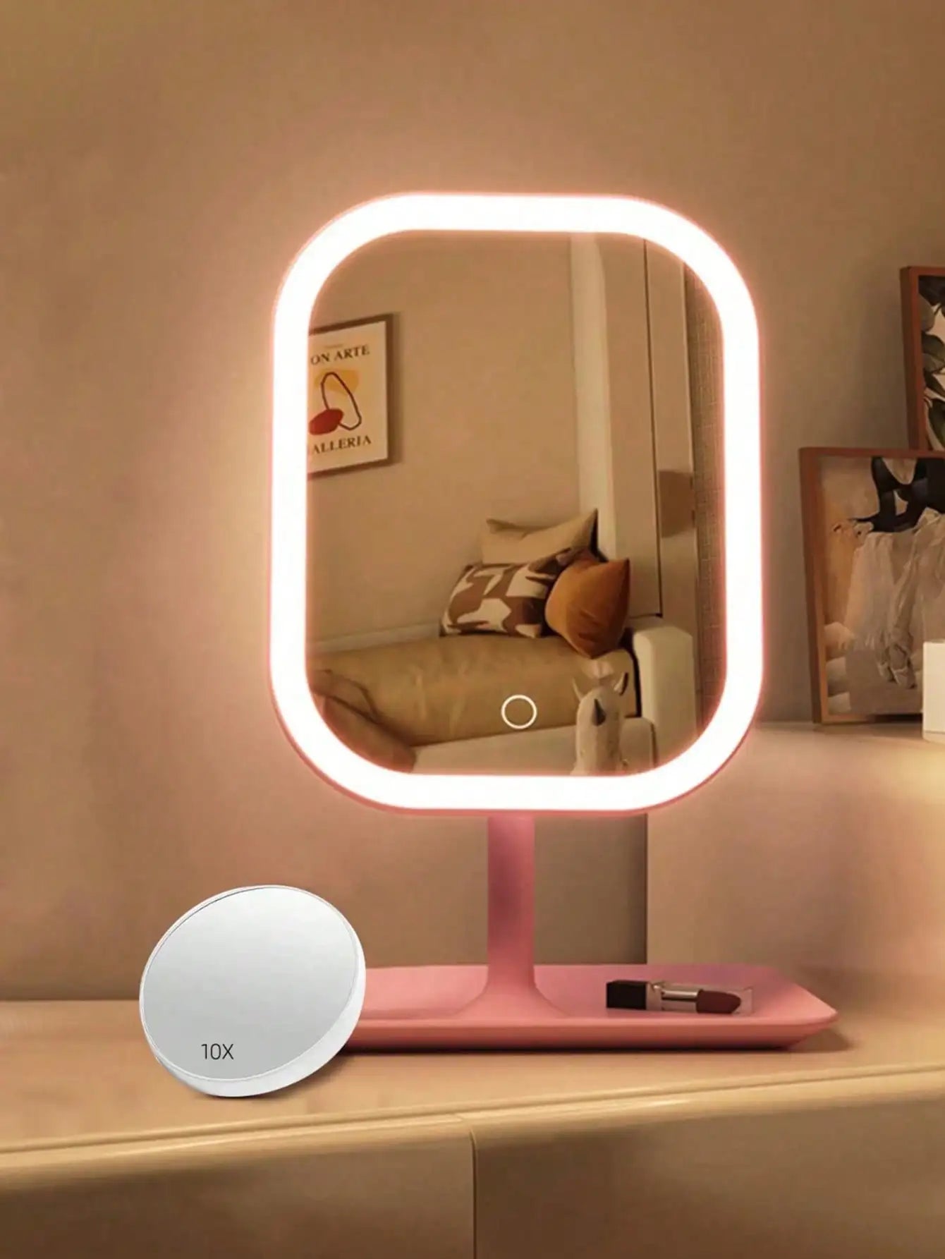 LED Vanity Mirror with 10X Magnification