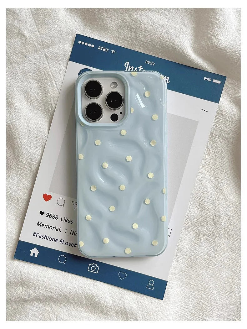 Love Polka Dot Silicone Case – Multi iPhone