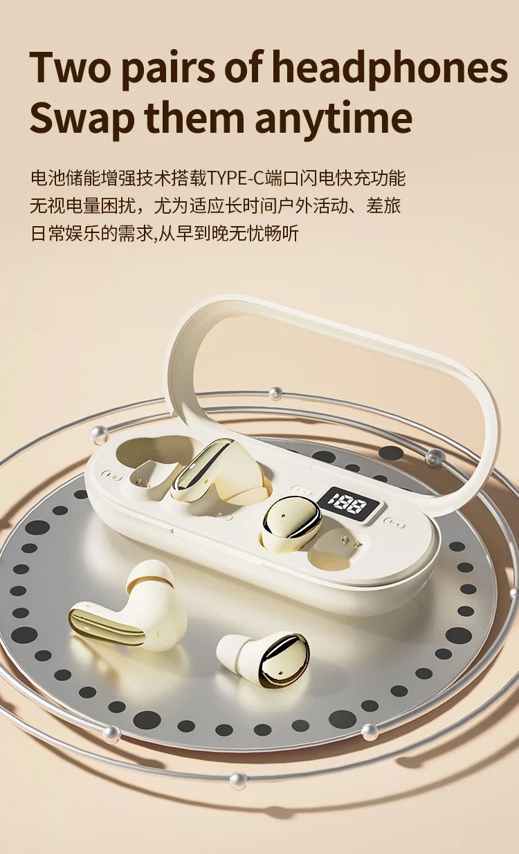Mini Sleep & Sport Earbuds 30H Playtime (2-Pack)