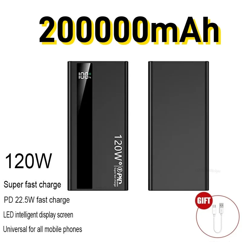 Power Bank 500000mAh 120W Fast Charging