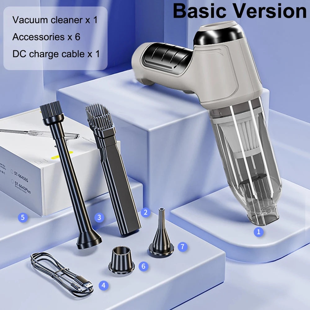 High-Power Wireless Car Vacuum – 95000Pa