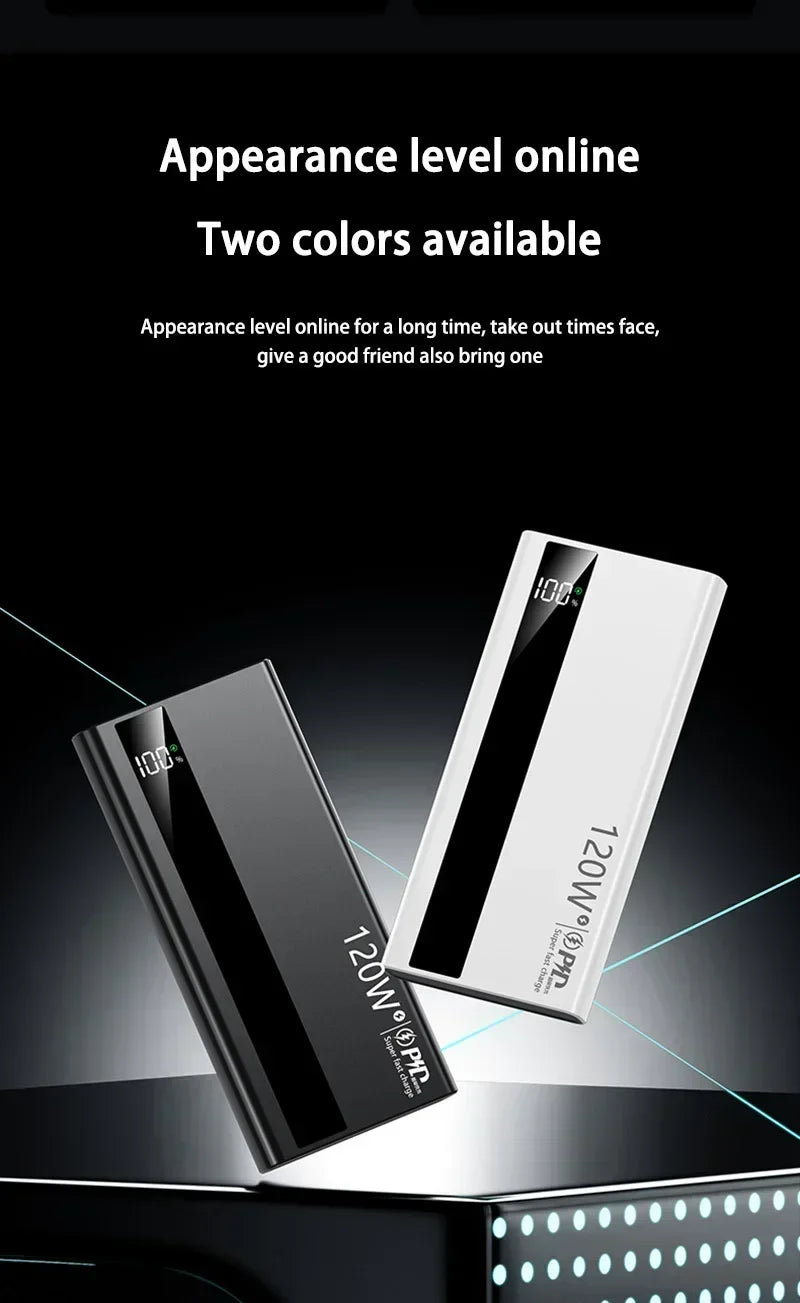 Power Bank 500000mAh 120W Fast Charging