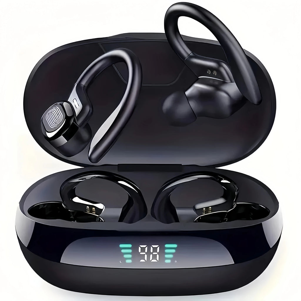 True Wireless Ear Clip Earbuds LED Display