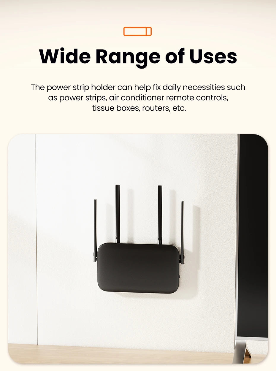 Toocki Power Strip & Cable Organizer Holder (1/2/3 Pcs)