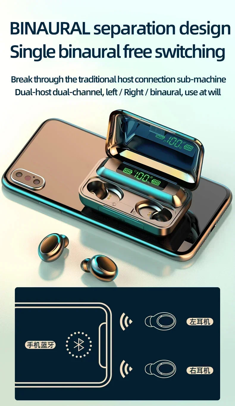 F9-5 BT5.3 HiFi Sport Waterproof Earbuds