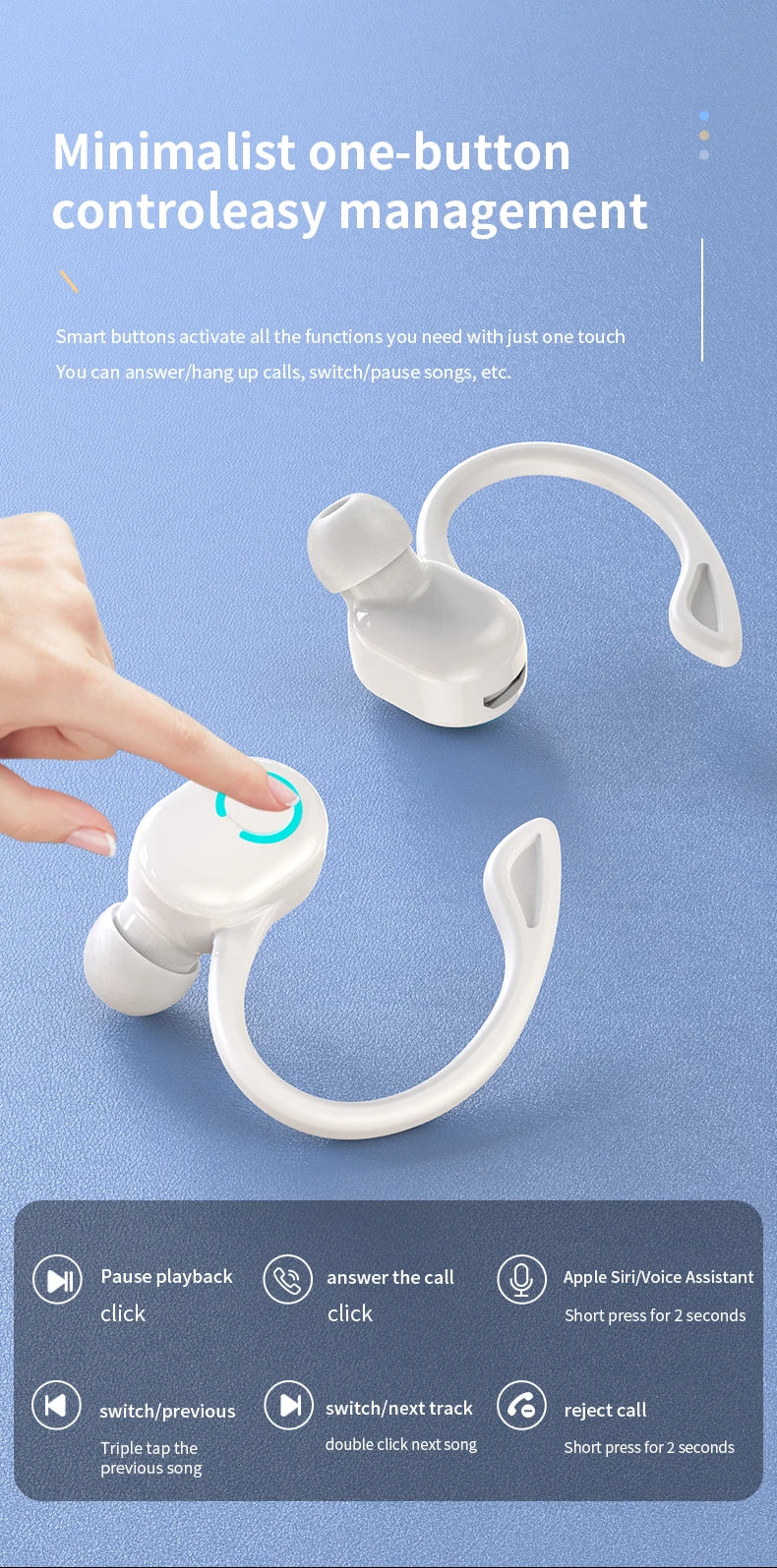 HiFi Bass Waterproof Noise Cancelling Earbuds