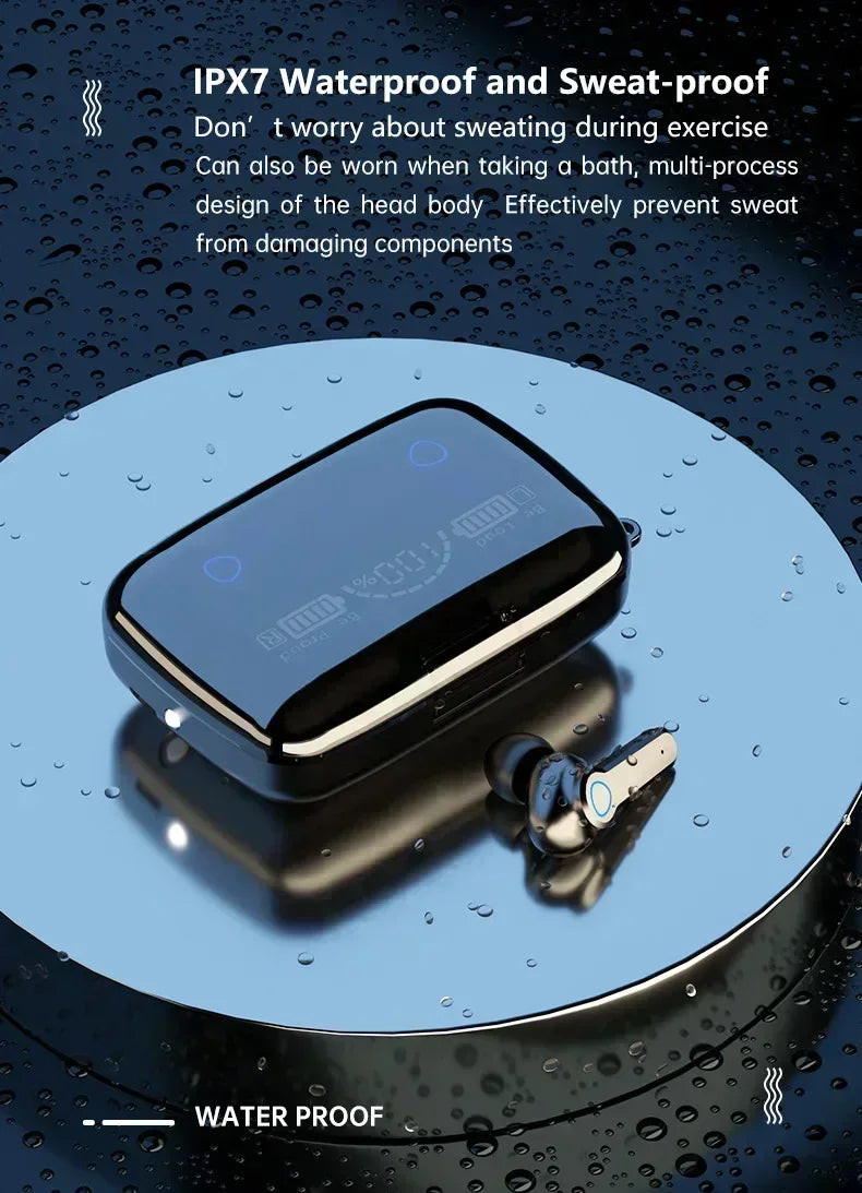 Touch Control TWS Earbuds LED Display Waterproof