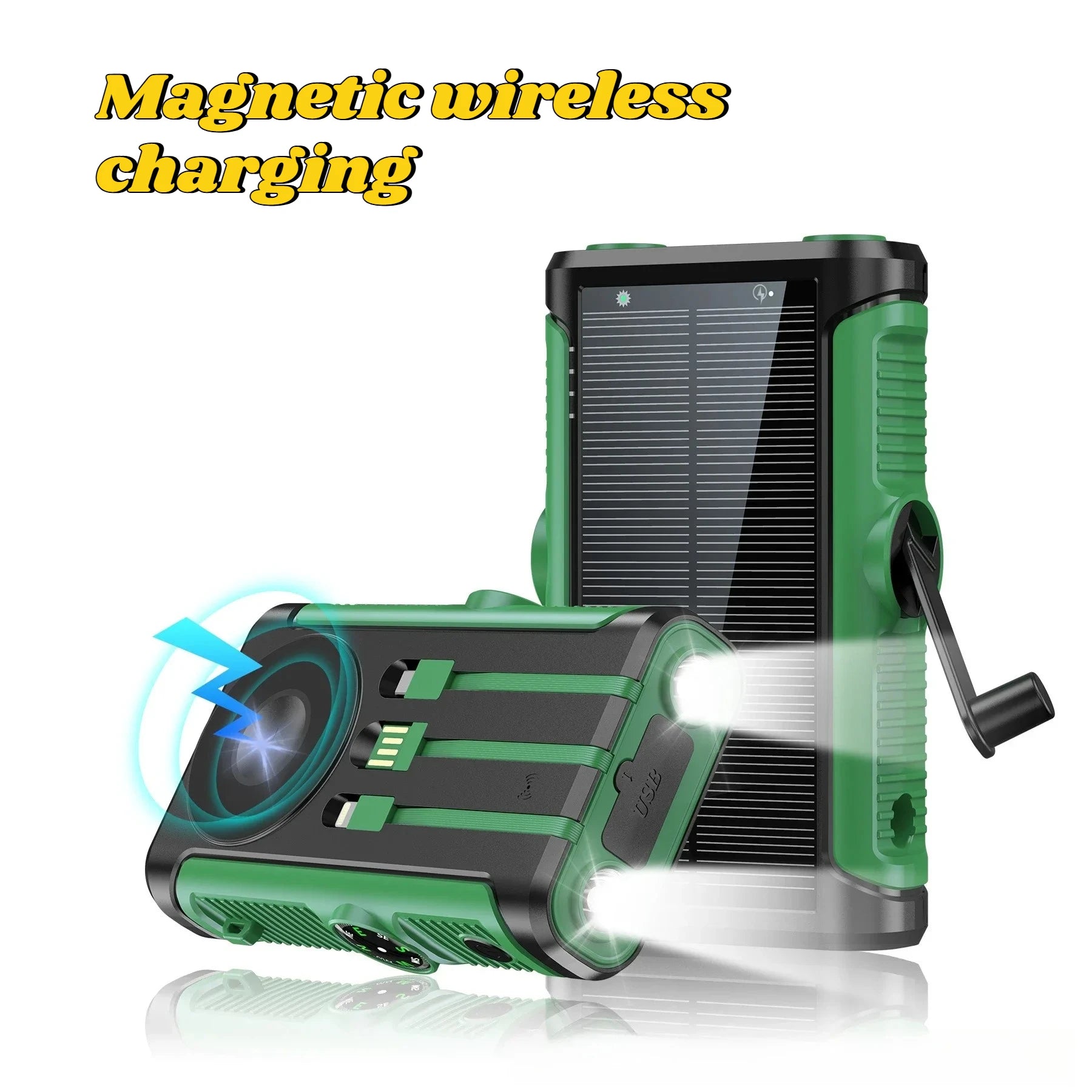 Solar Power Bank 20000mAh 22.5W – Hand Crank