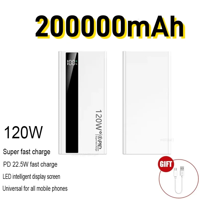 Power Bank 500000mAh 120W Fast Charging