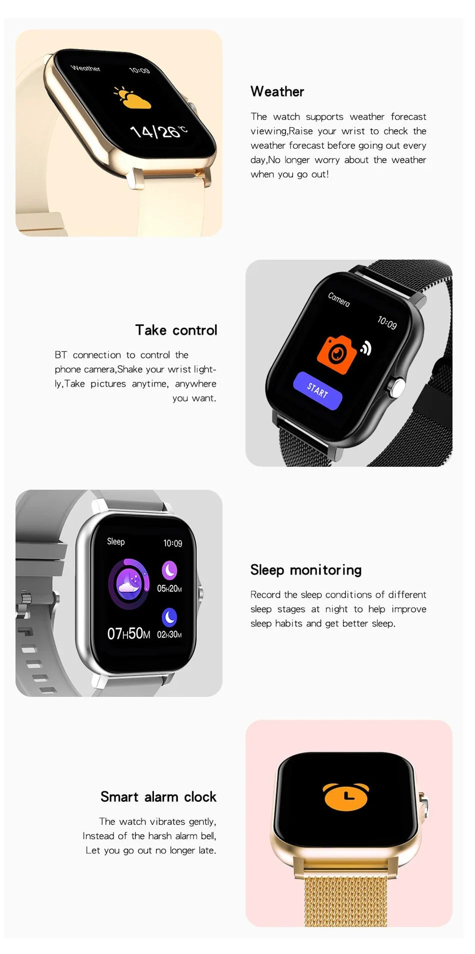 Smart Watch 1.44" – Bluetooth & Magnetic Charge
