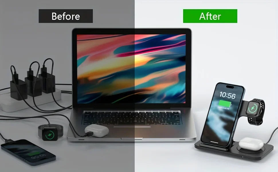 3-in-1 Foldable Wireless Charging Station
